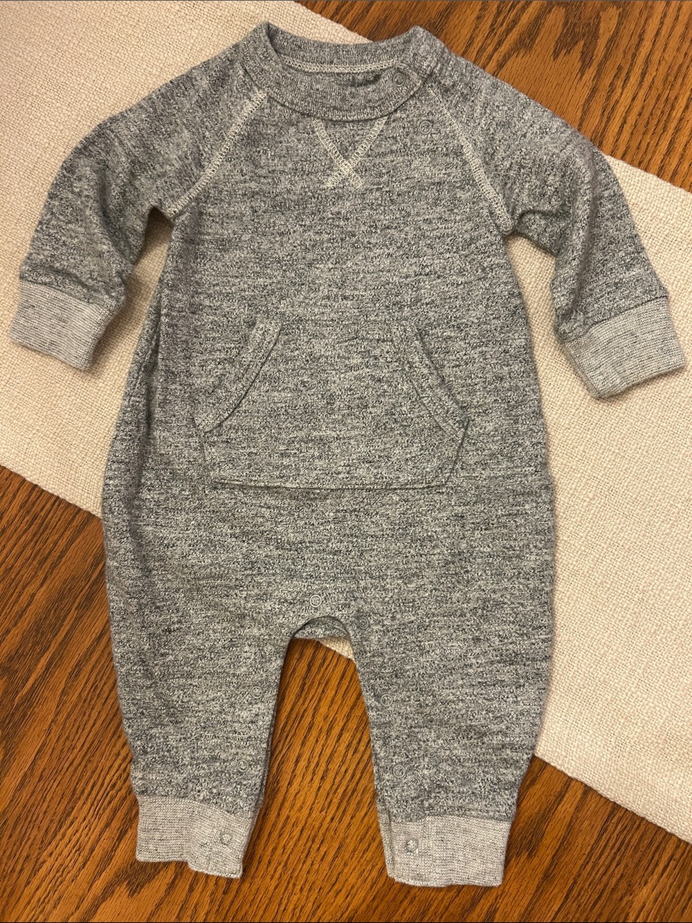 BabyGap Gray One-Piece Romper, Size 3-6M